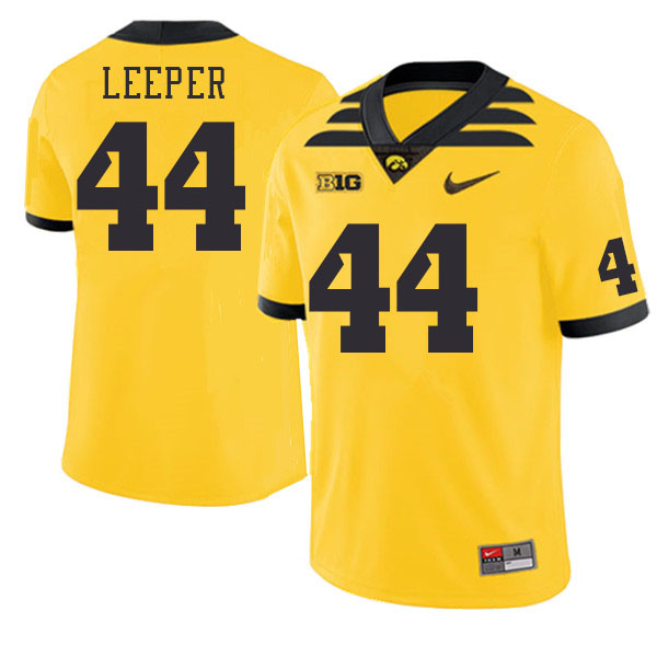 Men #44 Grant Leeper Iowa Hawkeyes College Football Jerseys Stitched Sale-Gold